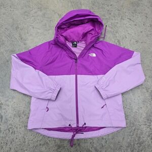 The North Face Womens Windbreaker Jacket Purple Lilac Size M Lightweight Antora